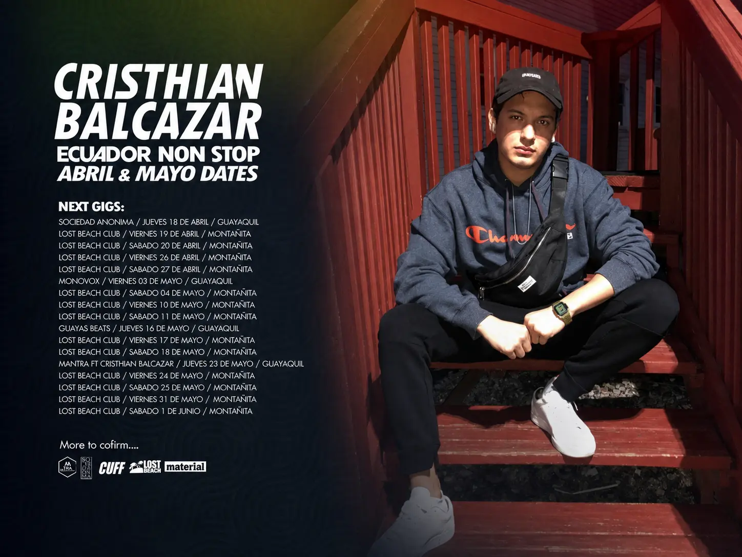 Cristhian Balcazar Ecuador Non Stop April and May tour dates