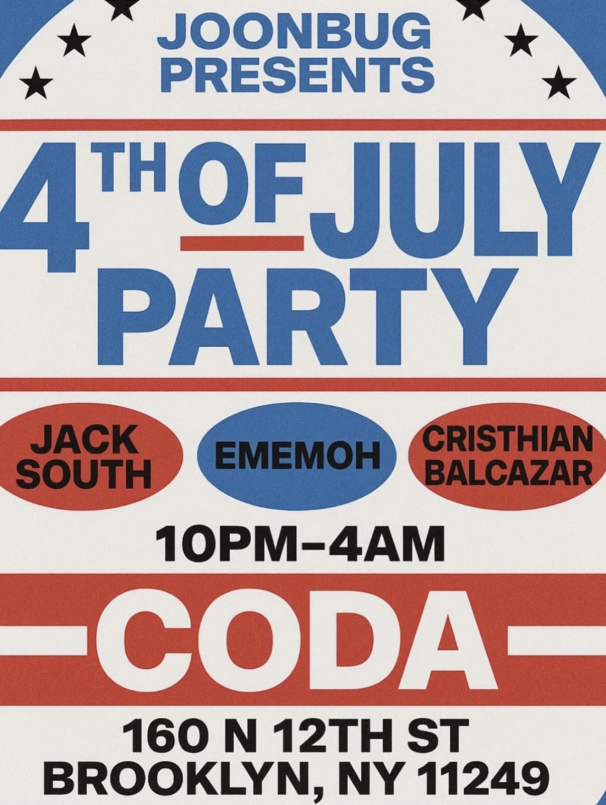 Joonbug 4th July Coda Brooklyn